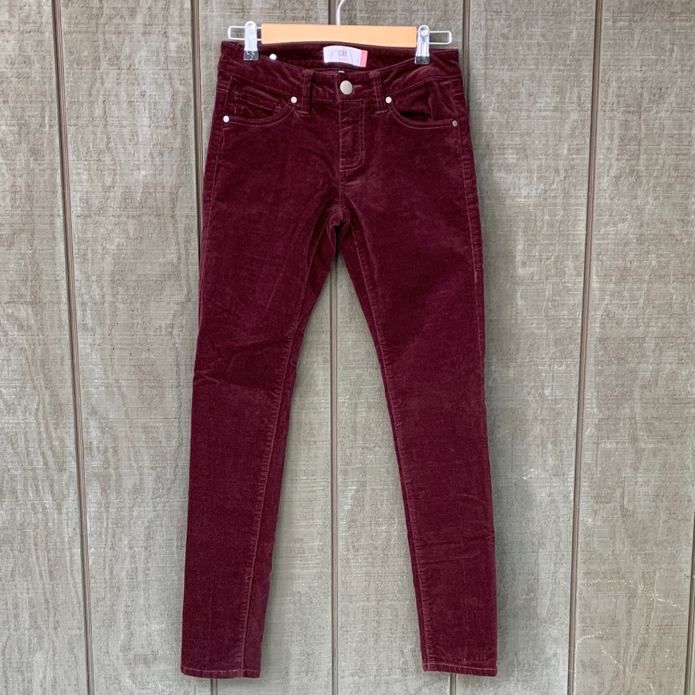 Velvet skinny jeans